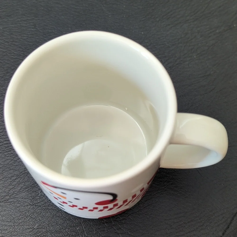 Crate & Barrel Mug 2017 Joan Anderson Snowman Holiday 12 oz Mug Child's